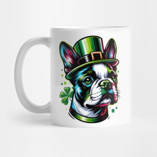 Boston Terrier Celebrates Saint Patrick's Day Joyfully Mug